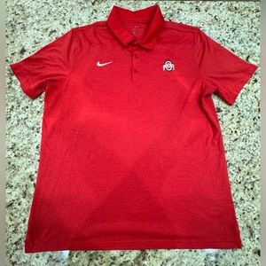 Nike The Ohio State University DRI-FIT Polo Large Scarlet